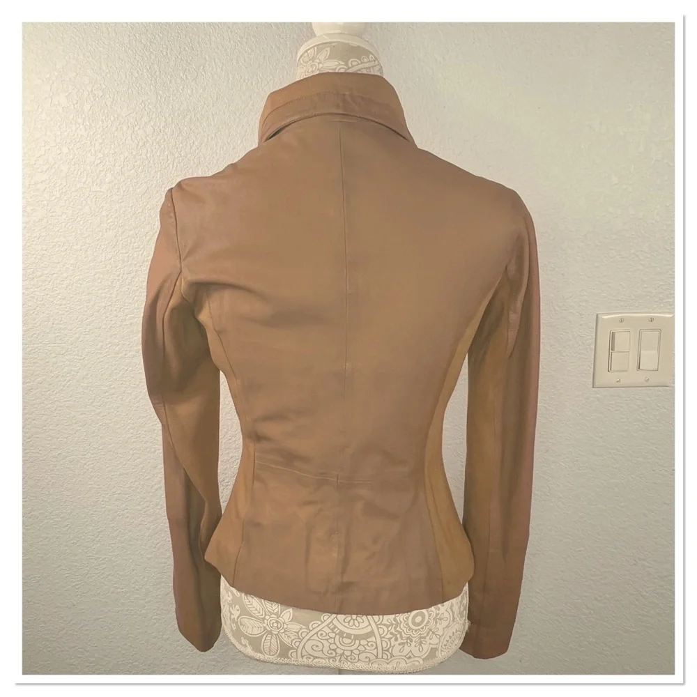 Bod & Christensen Women's Rebecca Tan Leather Jacket Sz S